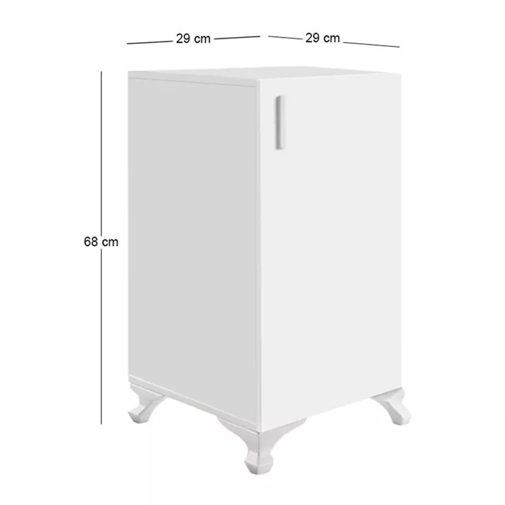 Ντουλάπι με κλειδαριά Rene Megapap χρώμα λευκό 29x29x68εκ.