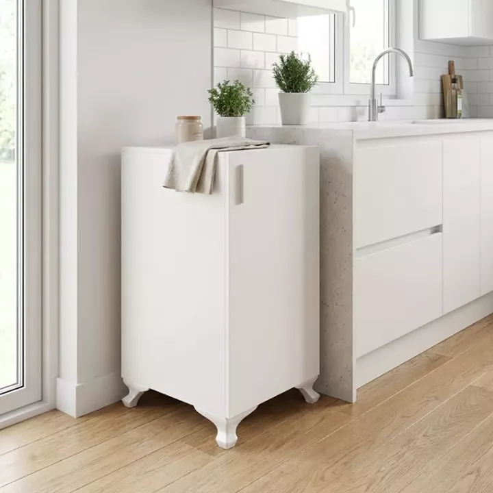 Ντουλάπι με κλειδαριά Rene Megapap χρώμα λευκό 29x29x68εκ.