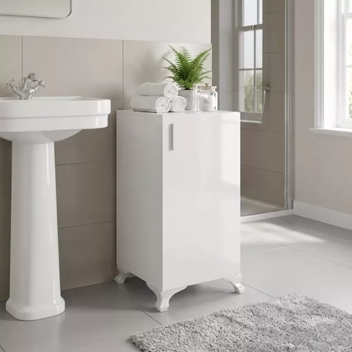 Ντουλάπι με κλειδαριά Rene Megapap χρώμα λευκό 29x29x68εκ.