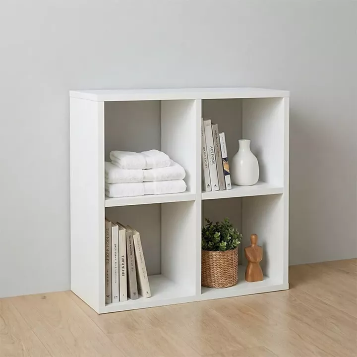 Βιβλιοθήκη Cube Megapap χρώμα λευκό 60x20x60εκ.