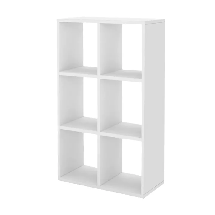Βιβλιοθήκη Cube Megapap χρώμα λευκό 60x20x90εκ.