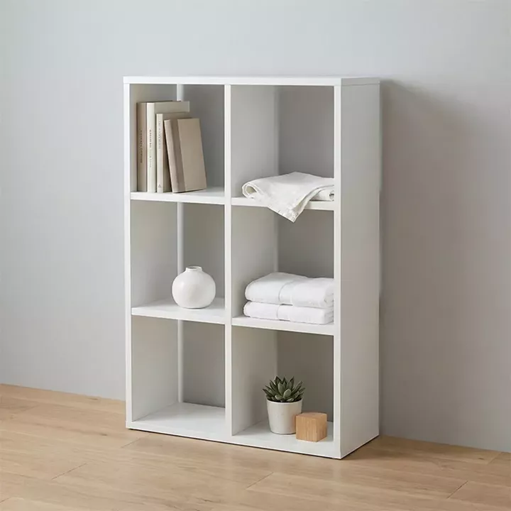 Βιβλιοθήκη Cube Megapap χρώμα λευκό 60x20x90εκ.