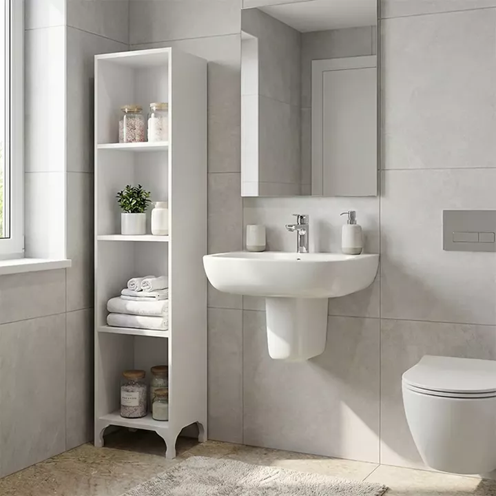 Βιβλιοθήκη - Ραφιέρα Clare Megapap χρώμα λευκό 30x20x148εκ.