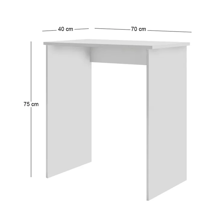 Γραφείο εργασίας Biro Megapap χρώμα λευκό 70x40x75εκ.