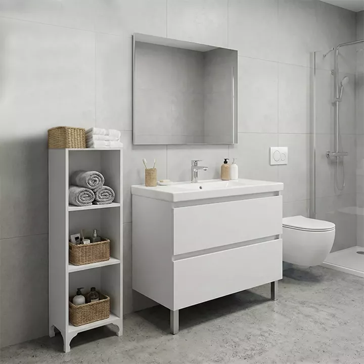 Βιβλιοθήκη - Ραφιέρα Clare Megapap χρώμα λευκό 30x20x108εκ.