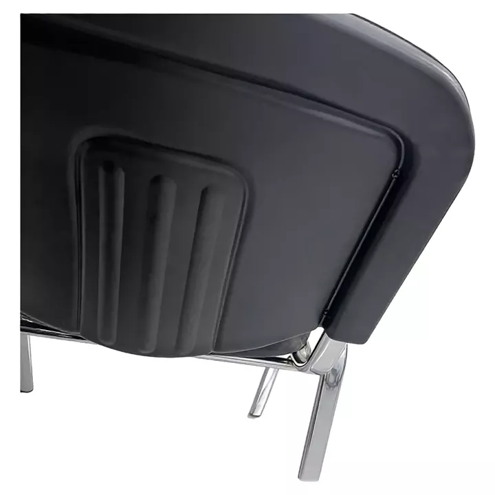 Καρέκλα Επισκέπτη ArteLibre STEELIX Μαύρο/Ασημί PVC/Μέταλλο 58x54x77cm