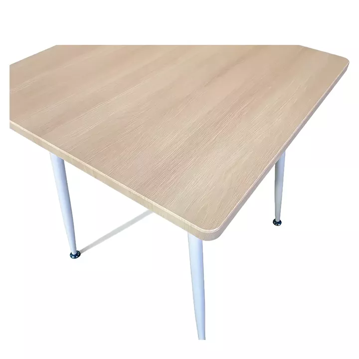 Τραπέζι Τραπεζαρίας ArteLibre TIMBERON Φυσικό/Λευκό MDF/Μέταλλο 70x70x75cm