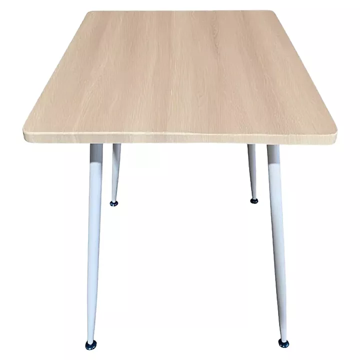 Τραπέζι Τραπεζαρίας ArteLibre TIMBERON Φυσικό/Λευκό MDF/Μέταλλο 70x70x75cm