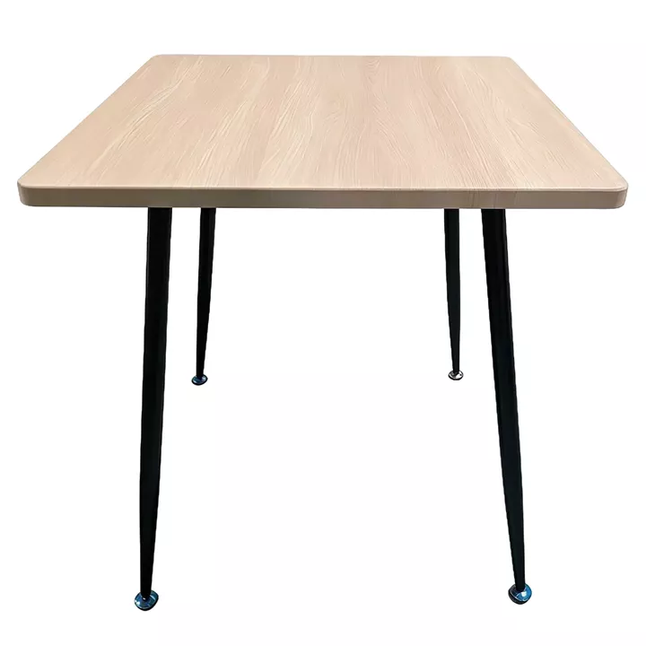 Τραπέζι Τραπεζαρίας ArteLibre TIMBERON Φυσικό/Μαύρο MDF/Μέταλλο 70x70x75cm
