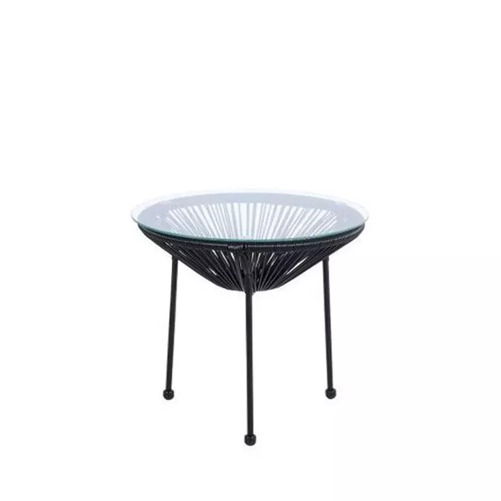 Τραπέζι Μεταλλικό ArteLibre Ganymede Μαύρο Φ50x50cm