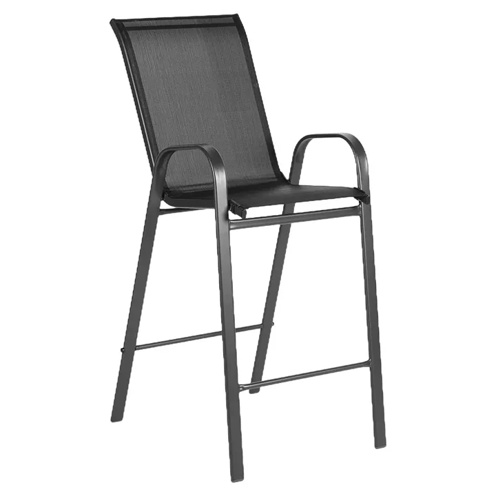 Σκαμπό ArteLibre NEPTUNE Μαύρο Μέταλλο/Textilene 55x70x124cm