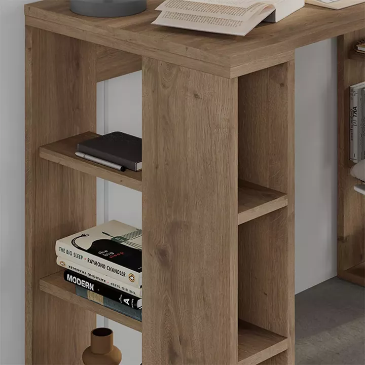 Γραφείο εργασίας Colmar Megapap χρώμα ανοιχτό καρυδί 106x50x75εκ.