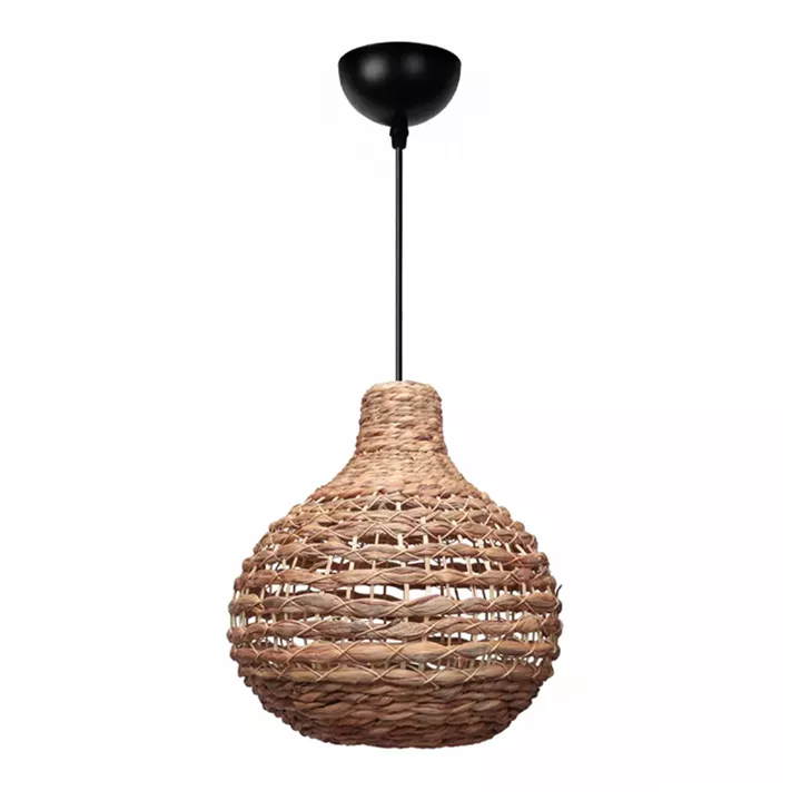 Φωτιστικό οροφής Faya Megapap E27 wicker μονόφωτο χρώμα φυσικό Ø46x100εκ.