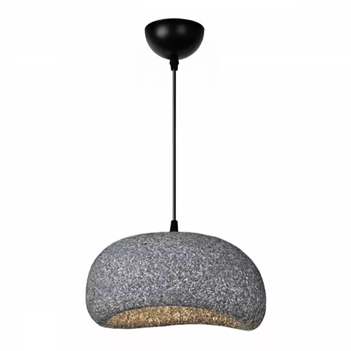 Φωτιστικό οροφής Riven Megapap E27 polyester μονόφωτο χρώμα γκρι Ø35x80εκ.