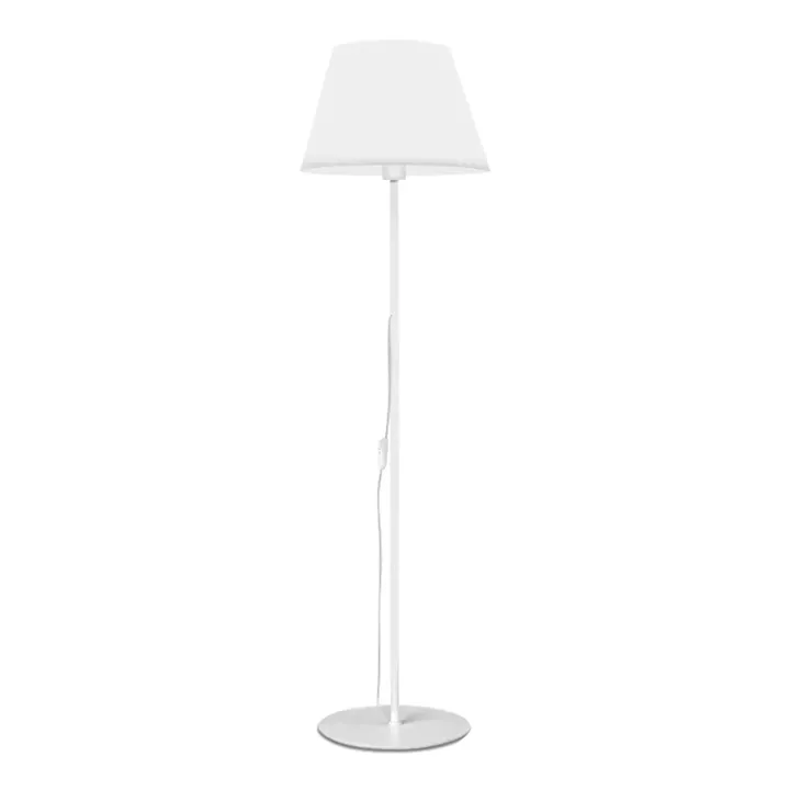 Φωτιστικό δαπέδου Vilo Megapap E27 μεταλλικό - ύφασμα Pvc χρώμα λευκό Ø35x152εκ.