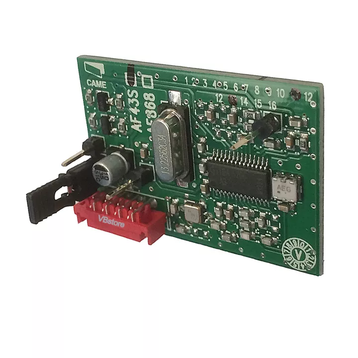 CAME 1AF43S | Καρφωτός δέκτης 433,92 MHz rolling code, μνήμη έως 25 τηλεχειριστήρια