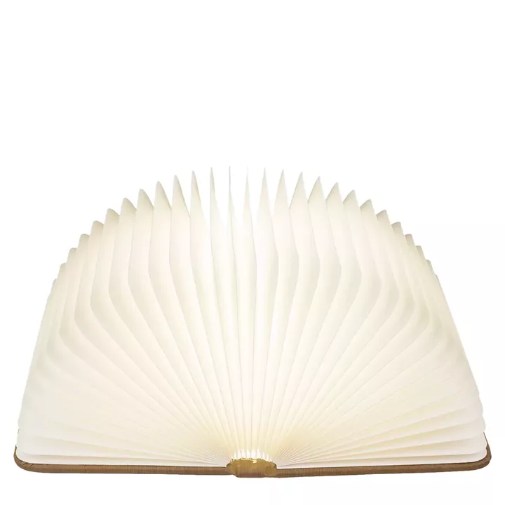 Λάμπα LED Ατμόσφαιρας Επιτραπέζια Βιβλίο Με Εξώφυλλο Δερματίνης Επαναφορτιζόμενη Καφέ 17x13cm