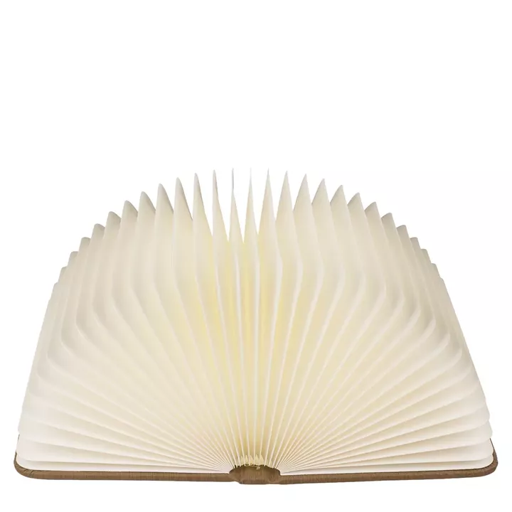 Λάμπα LED Ατμόσφαιρας Επιτραπέζια Βιβλίο Με Εξώφυλλο Δερματίνης Επαναφορτιζόμενη Καφέ 17x13cm