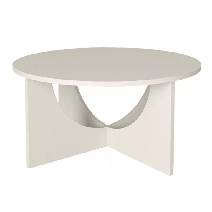 Τραπεζάκι σαλονιού Lemmar Megapap χρώμα sandstone Ø75x36,8εκ.