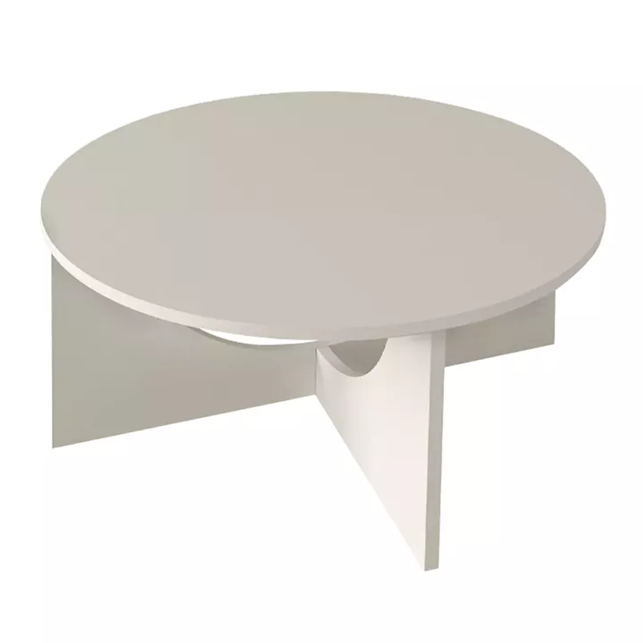 Τραπεζάκι σαλονιού Lemmar Megapap χρώμα sandstone Ø75x36,8εκ.