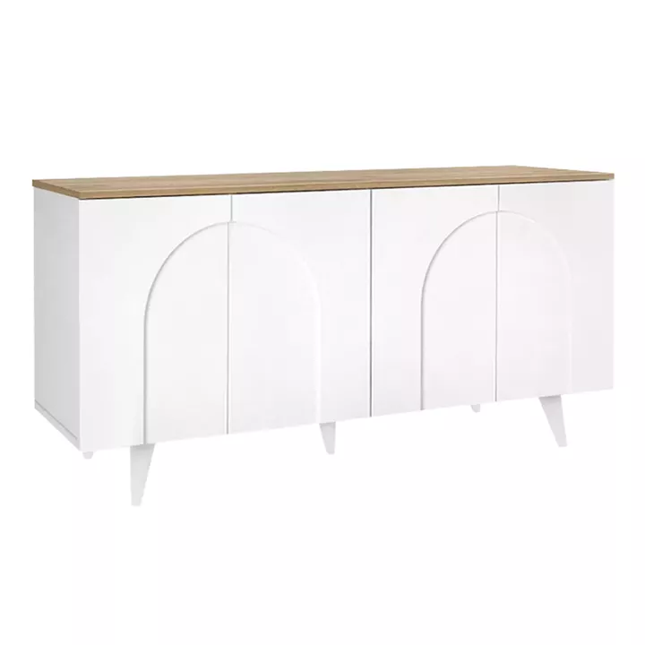 Μπουφές Bono Megapap χρώμα λευκό - sepet oak 150x45x74,6εκ.