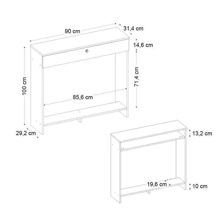 Κονσόλα - Κάλυμμα καλοριφέρ Opelya Megapap χρώμα λευκό 90x31,4x100εκ.