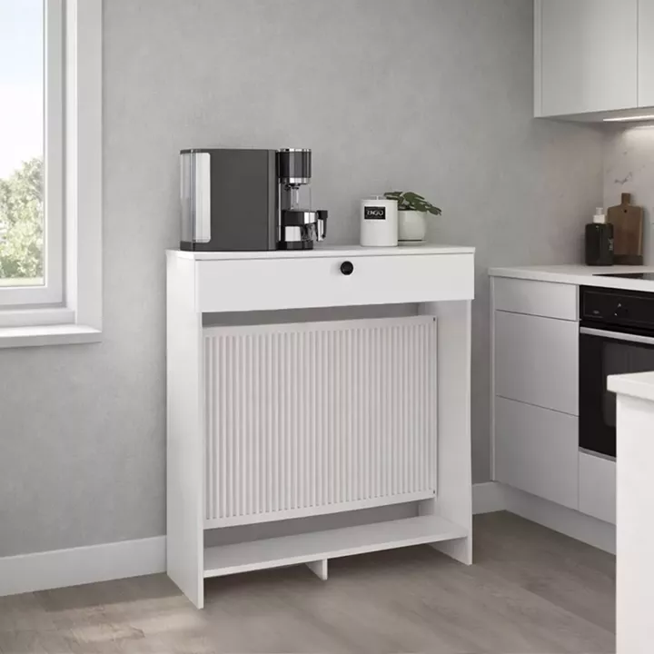 Κονσόλα - Κάλυμμα καλοριφέρ Opelya Megapap χρώμα λευκό 90x31,4x100εκ.