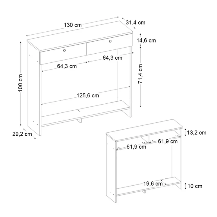 Κονσόλα - Κάλυμμα καλοριφέρ Opelya Megapap χρώμα λευκό 130x31,4x100εκ.