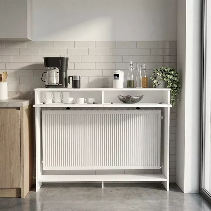 Κονσόλα - Κάλυμμα καλοριφέρ Opelya Megapap χρώμα λευκό 130x31,4x100εκ.