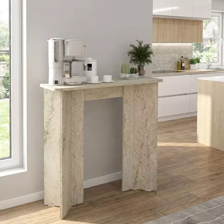 Κονσόλα Mara Megapap χρώμα travertine 90x29,6x91,8εκ.