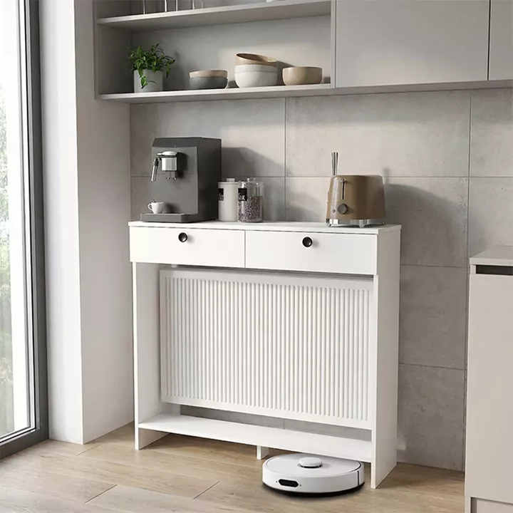 Κονσόλα - Κάλυμμα καλοριφέρ Opelya Megapap χρώμα λευκό 110x31,4x100εκ.