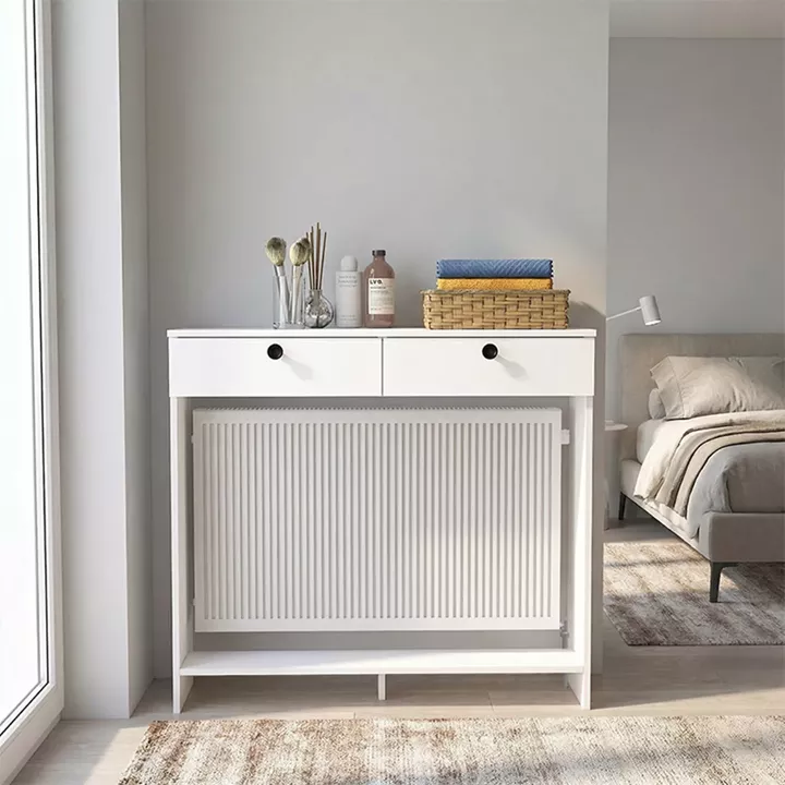 Κονσόλα - Κάλυμμα καλοριφέρ Opelya Megapap χρώμα λευκό 110x31,4x100εκ.