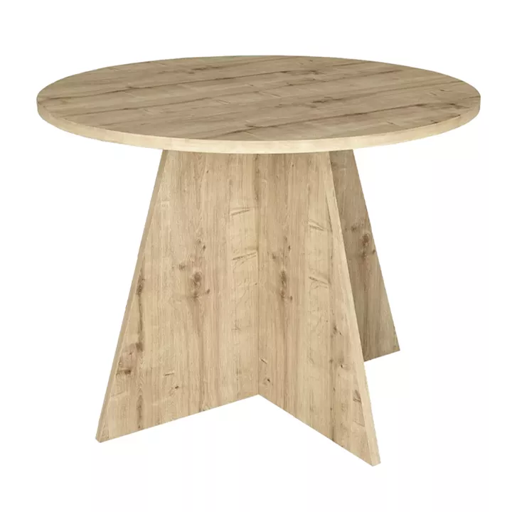 Τραπέζι Tailor Megapap χρώμα sapphire oak Ø100x75,7εκ.