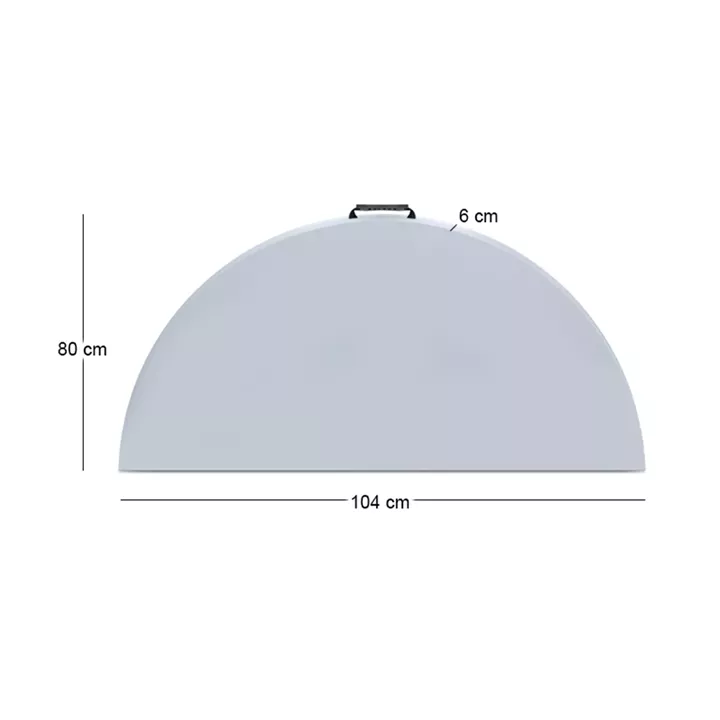 Τραπέζι catering - συνεδρίου Capri Megapap πτυσσόμενο – βαλίτσα στρογγυλό χρώμα λευκό του πάγου Ø152x74εκ.