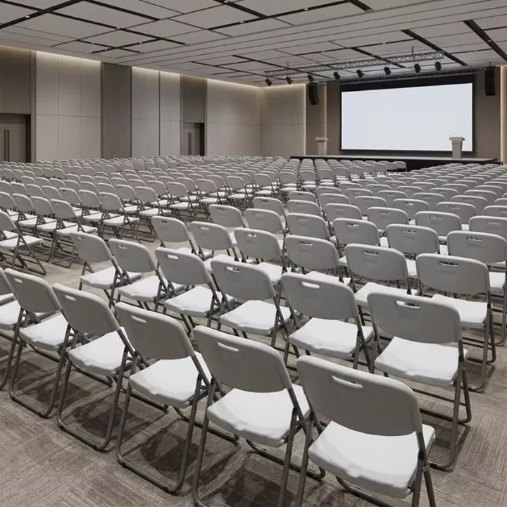 Καρέκλα catering - συνεδρίου Capri Megapap πτυσσόμενη χρώμα λευκό του πάγου 45x50x88εκ.