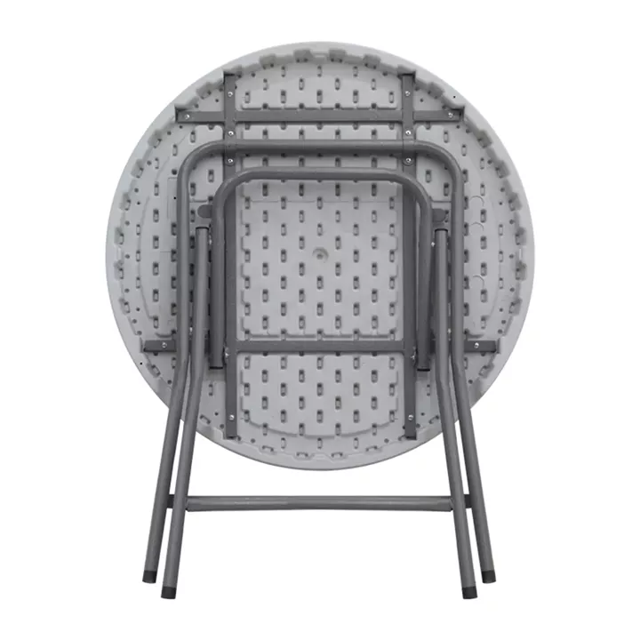 Τραπέζι catering - συνεδρίου Capri Megapap πτυσσόμενο - στρογγυλό μονοκόμματη επιφάνεια χρώμα λευκό του πάγου Ø80x74εκ.