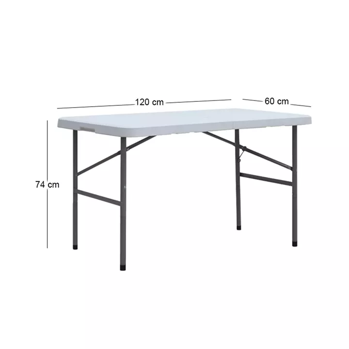 Τραπέζι catering - συνεδρίου Capri Megapap πτυσσόμενο - βαλίτσα χρώμα λευκό του πάγου 120x60x74εκ.