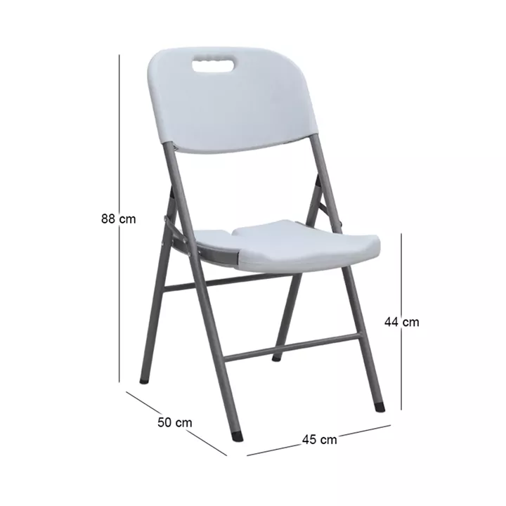 Καρέκλα catering - συνεδρίου Capri Megapap πτυσσόμενη χρώμα λευκό του πάγου 45x50x88εκ.