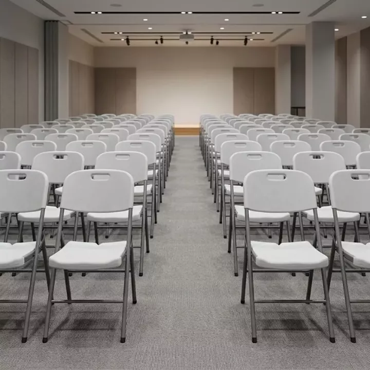 Καρέκλα catering - συνεδρίου Capri Megapap πτυσσόμενη χρώμα λευκό του πάγου 45x50x88εκ.