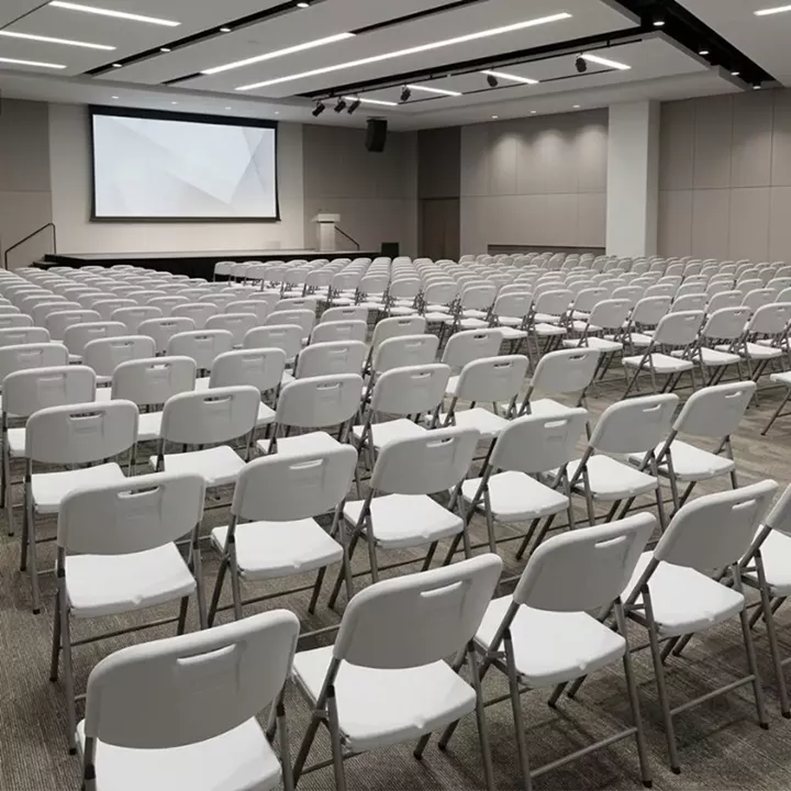 Καρέκλα catering - συνεδρίου Capri Megapap πτυσσόμενη χρώμα λευκό του πάγου 45x50x88εκ.