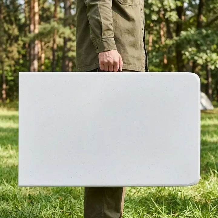 Τραπέζι catering - συνεδρίου Capri Megapap πτυσσόμενο - μονοκόμματη επιφάνεια χρώμα λευκό του πάγου 198x90x74εκ.