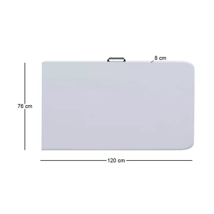 Τραπέζι catering - συνεδρίου Capri Megapap πτυσσόμενο - βαλίτσα χρώμα λευκό του πάγου 240x76x74εκ.