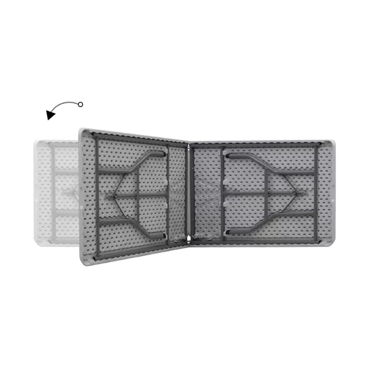 Τραπέζι catering - συνεδρίου Capri Megapap πτυσσόμενο - βαλίτσα χρώμα λευκό του πάγου 240x76x74εκ.