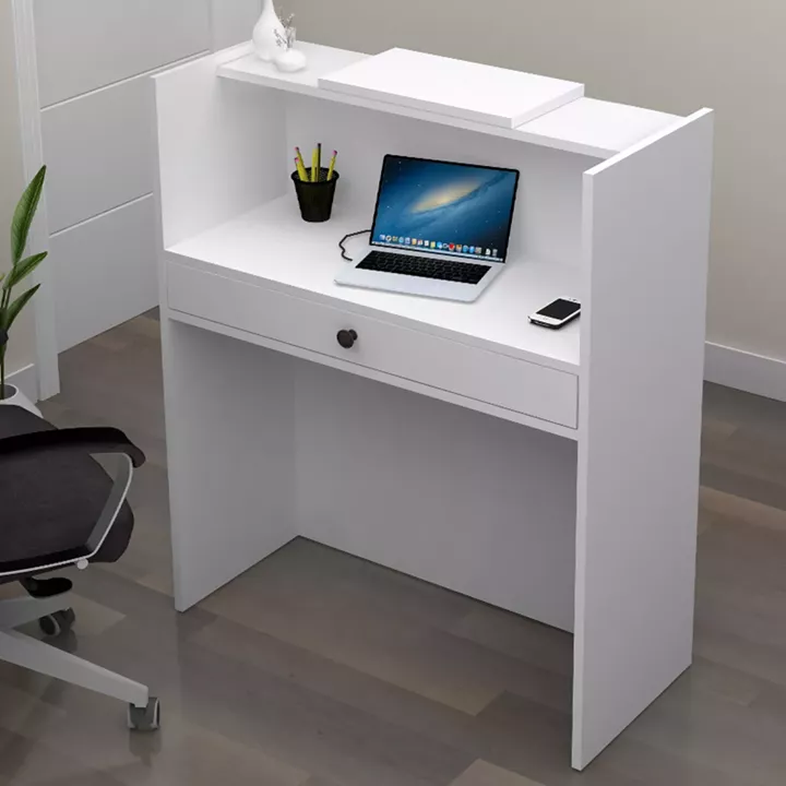 Γραφείο υποδοχής - reception Mezzo Megapap χρώμα λευκό 90x40x110εκ.