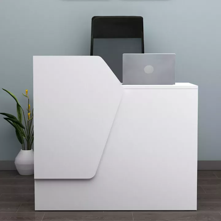 Γραφείο υποδοχής - reception Merlin Megapap χρώμα λευκό 110x50x101,8εκ.