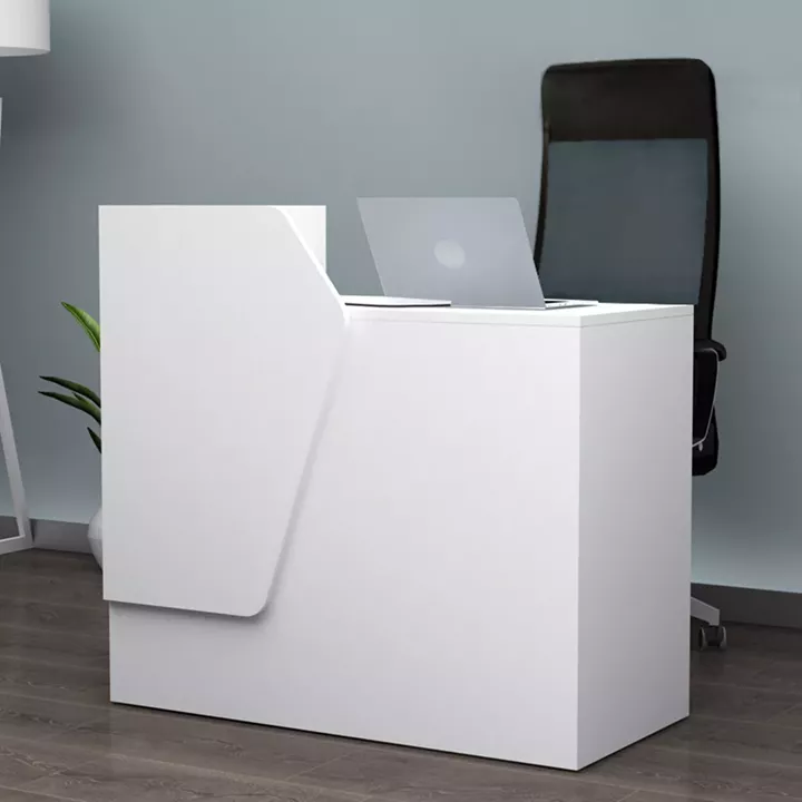 Γραφείο υποδοχής - reception Merlin Megapap χρώμα λευκό 110x50x101,8εκ.