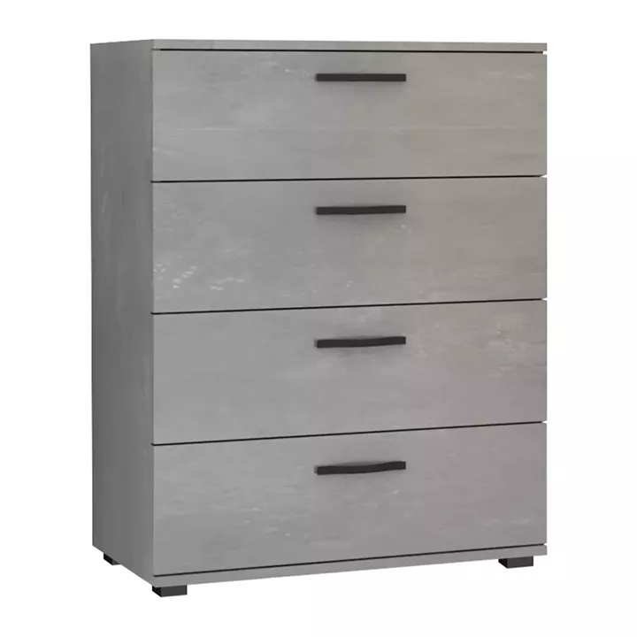 Συρταριέρα Velika Megapap χρώμα γκρι σκυροδέματος 73x44x96εκ.