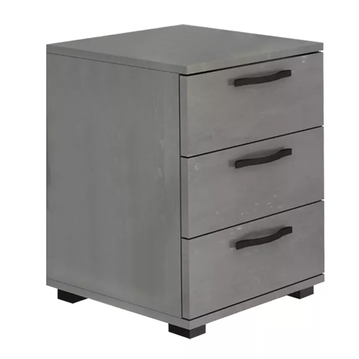 Κομοδίνο - Συρταριέρα γραφείου Roco Megapap χρώμα γκρι σκυροδέματος 40x39x57εκ.
