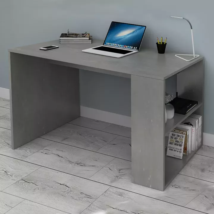 Γραφείο εργασίας Mikro Megapap χρώμα γκρι σκυροδέματος 120x60x75εκ.