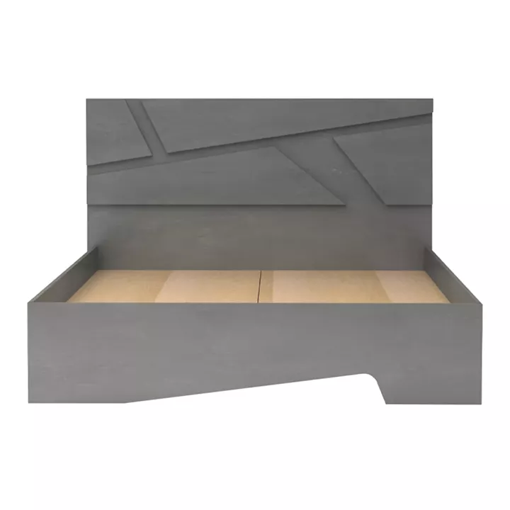 Κρεβάτι Efes Megapap χρώμα γκρι σκυροδέματος 160x200εκ.